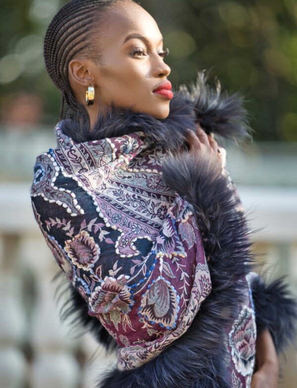 Merino Wool Fur Wrap