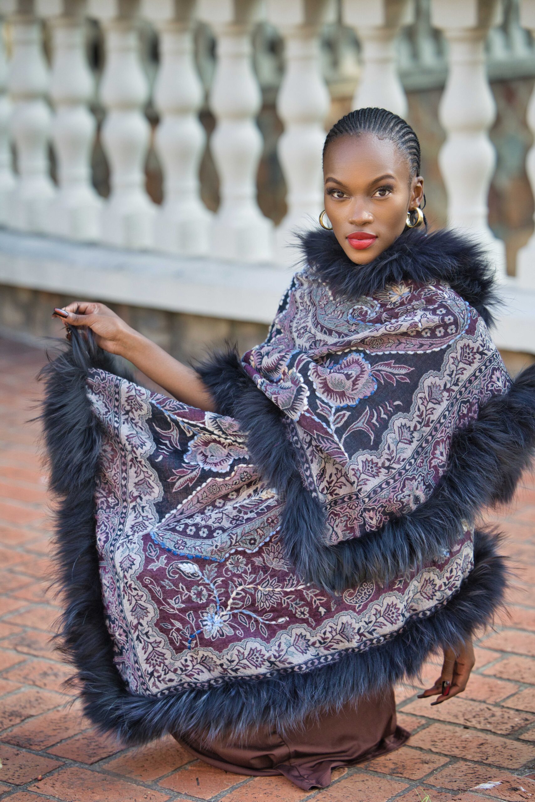 Merino Wool Fur Wrap - Image 6
