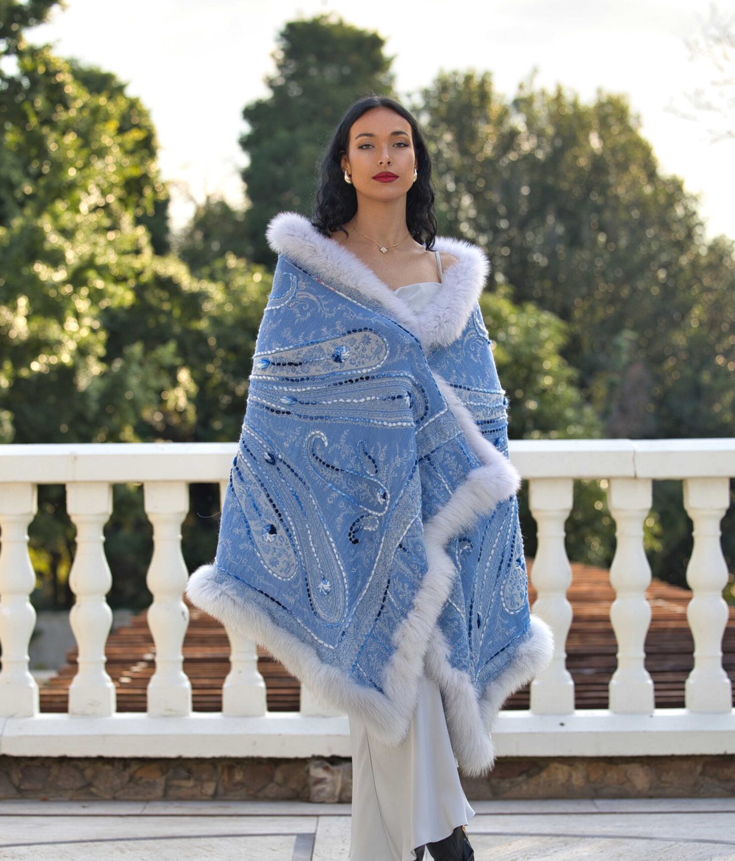 Merino Wool Fur Wrap - Image 2