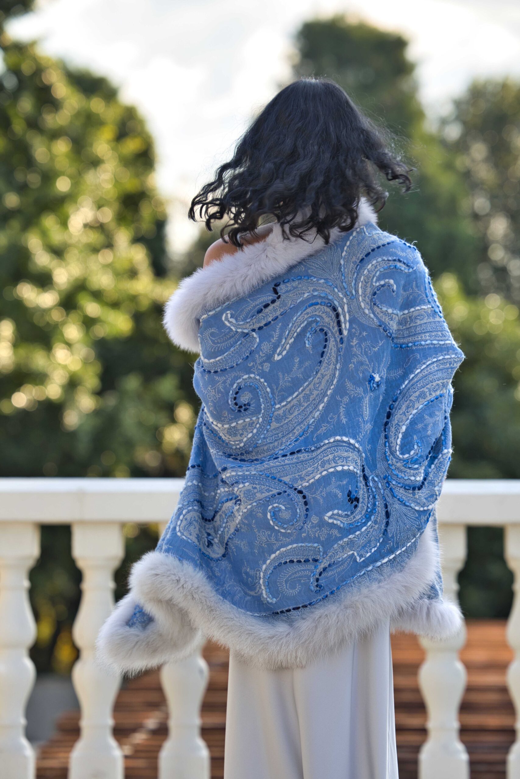Merino Wool Fur Wrap - Image 8