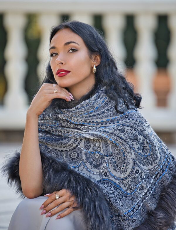 Merino Wool Fur Wrap