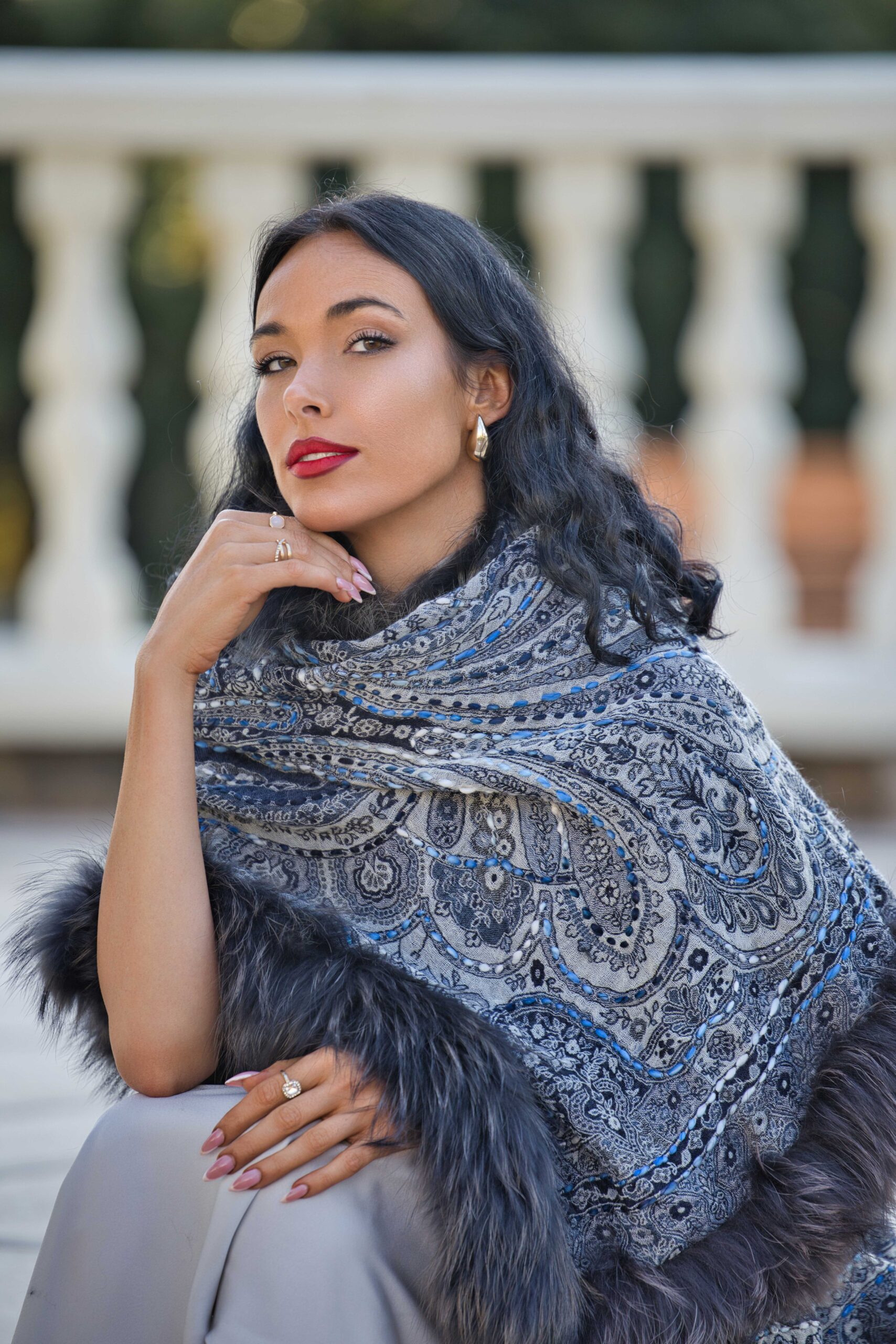 Merino Wool Fur Wrap - Image 2