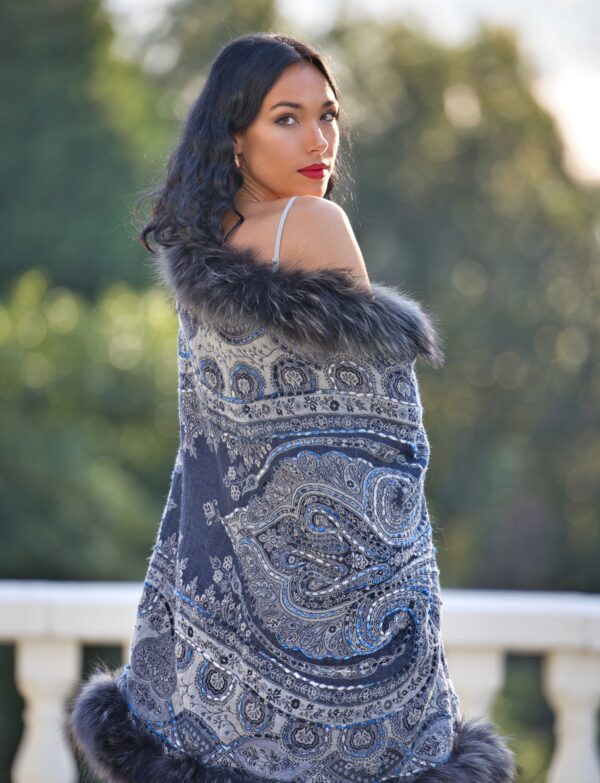 Merino Wool Fur Wrap