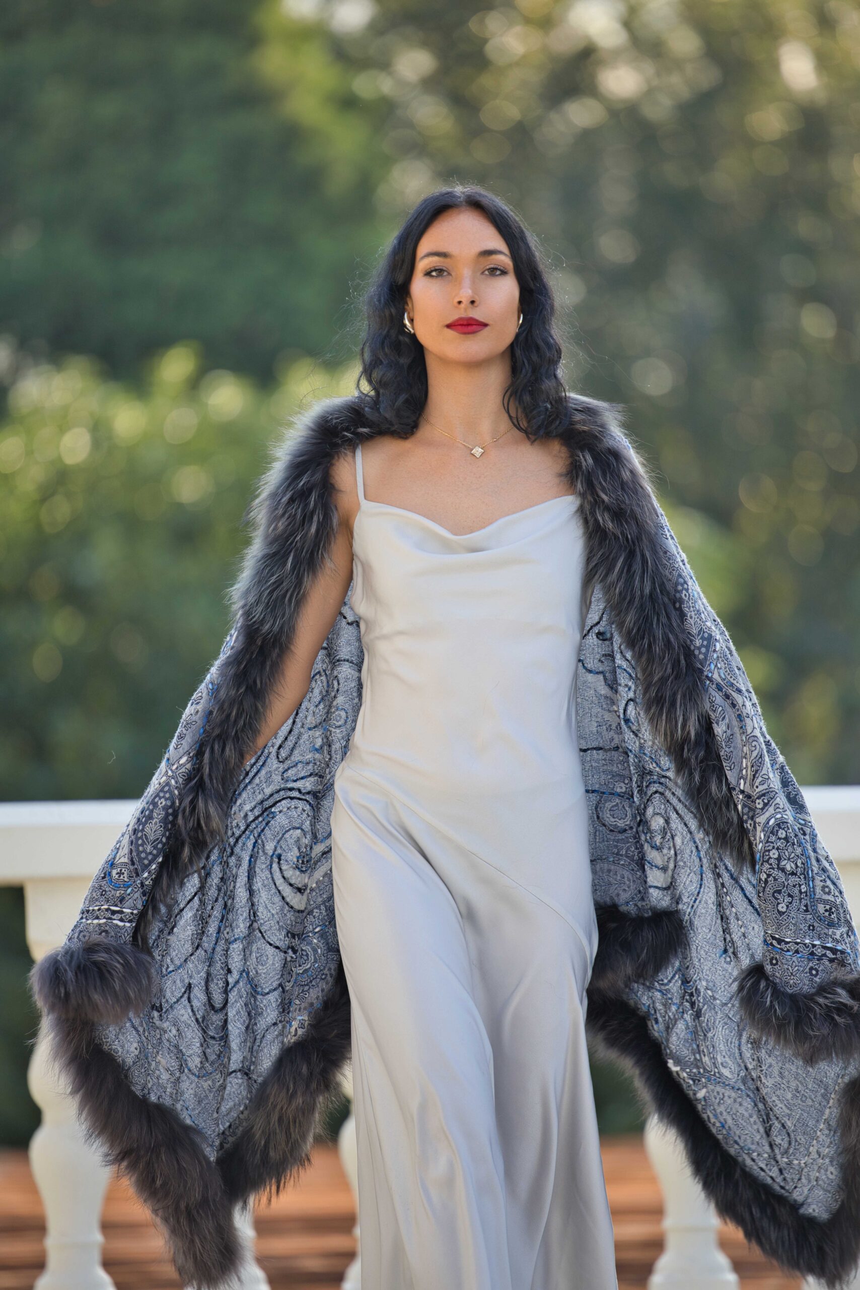 Merino Wool Fur Wrap - Image 7