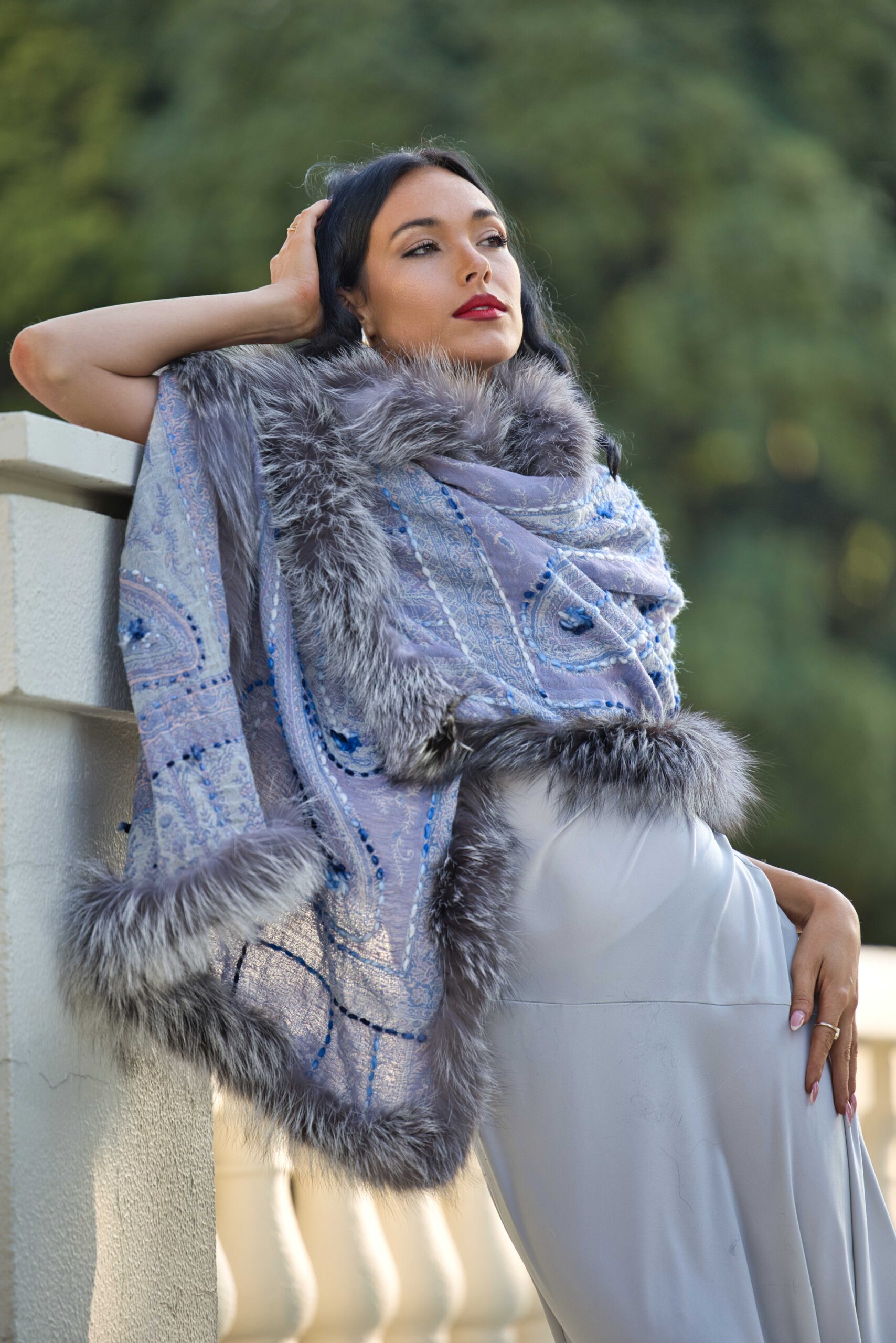 Merino Wool Fur Wrap - Image 4