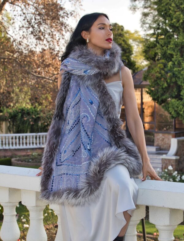 Merino Wool Fur Wrap