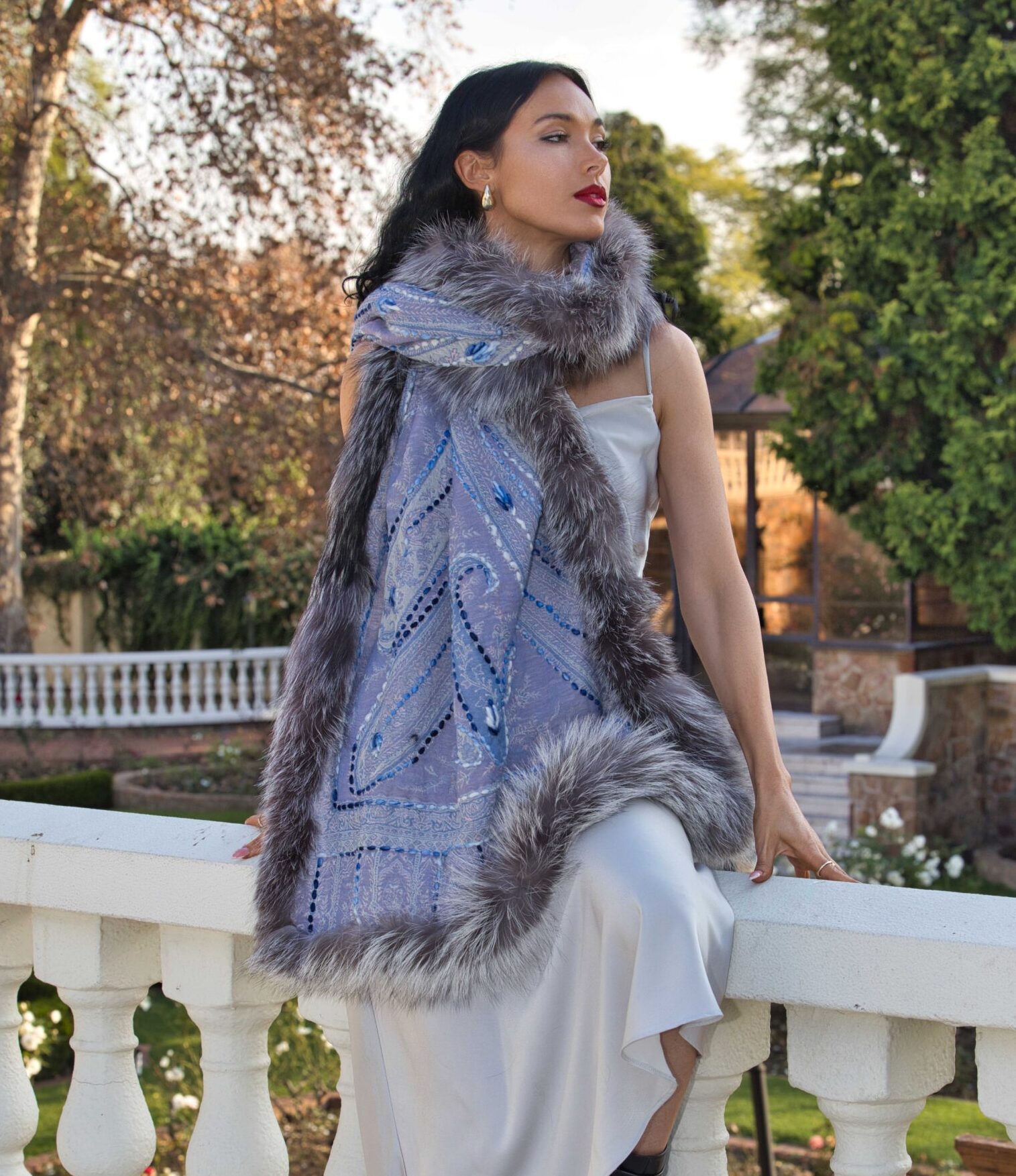 Merino Wool Fur Wrap