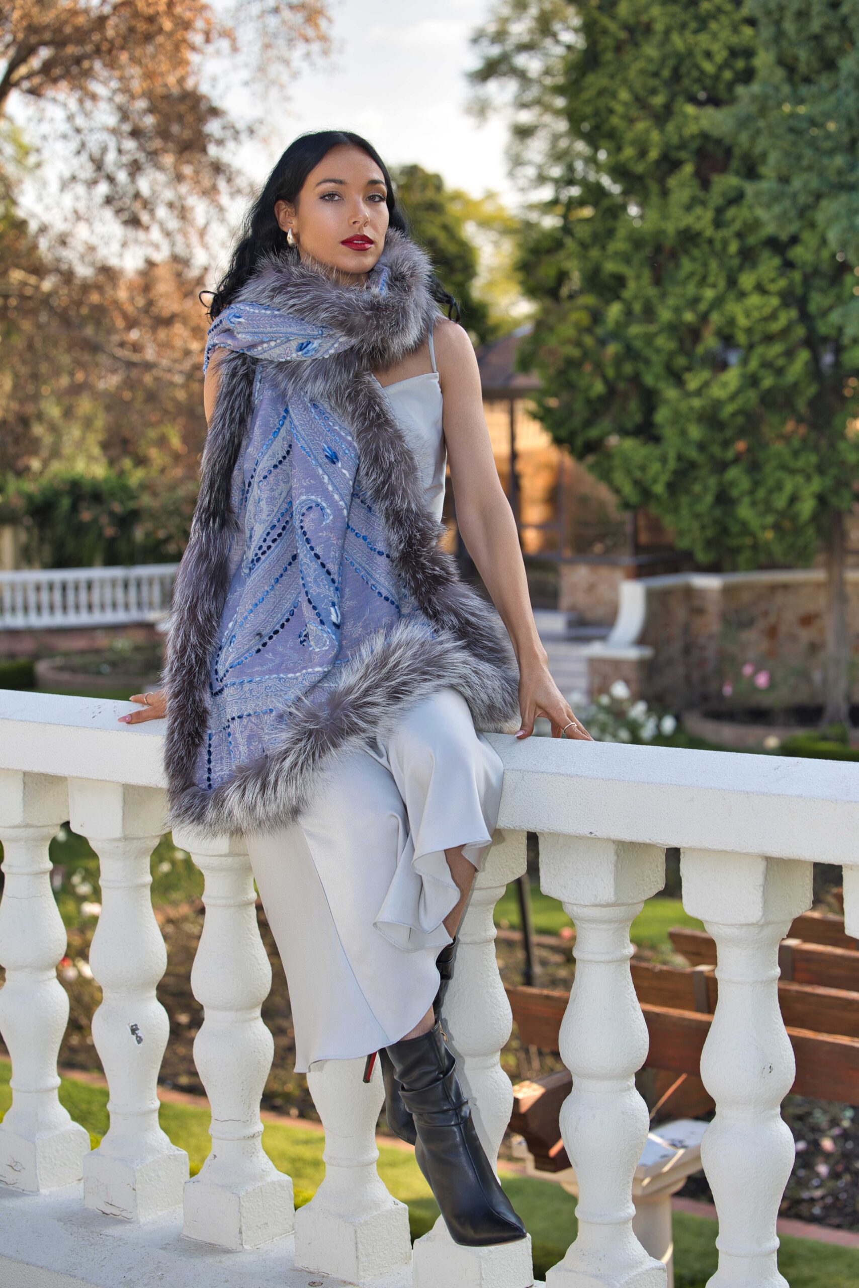 Merino Wool Fur Wrap - Image 5