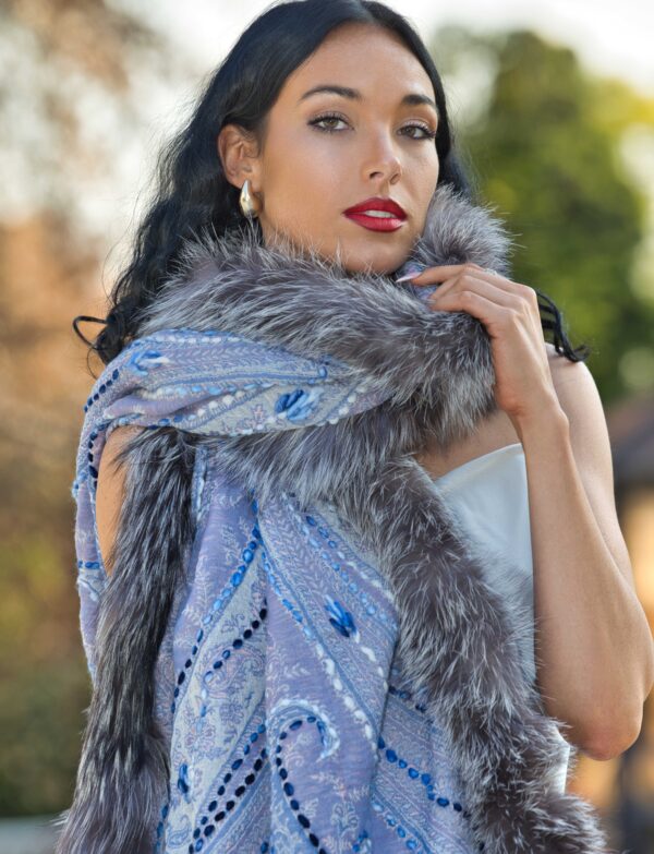 Merino Wool Fur Wrap