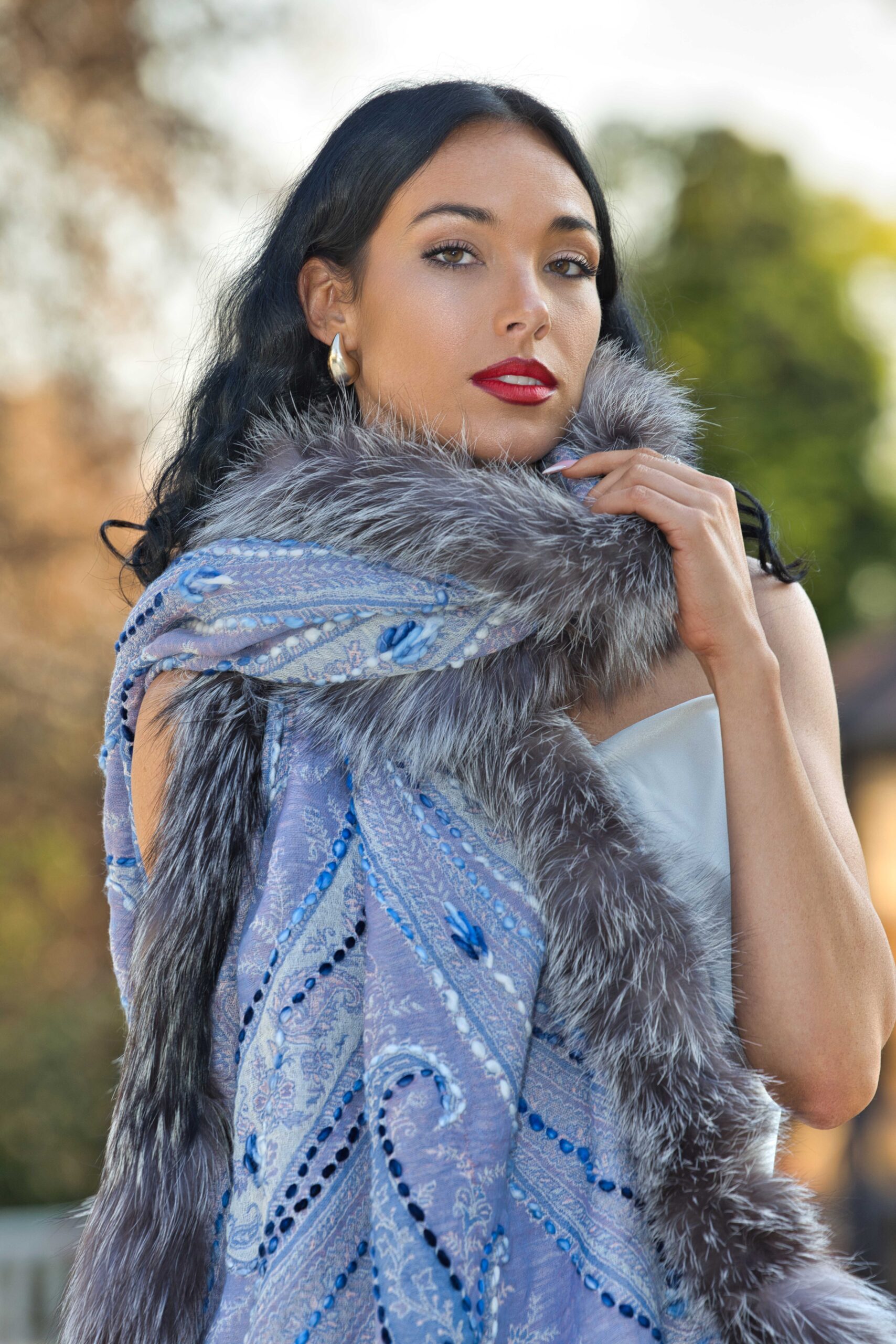Merino Wool Fur Wrap - Image 2
