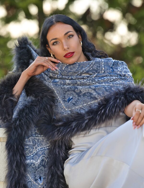 Merino Wool Fur Wrap