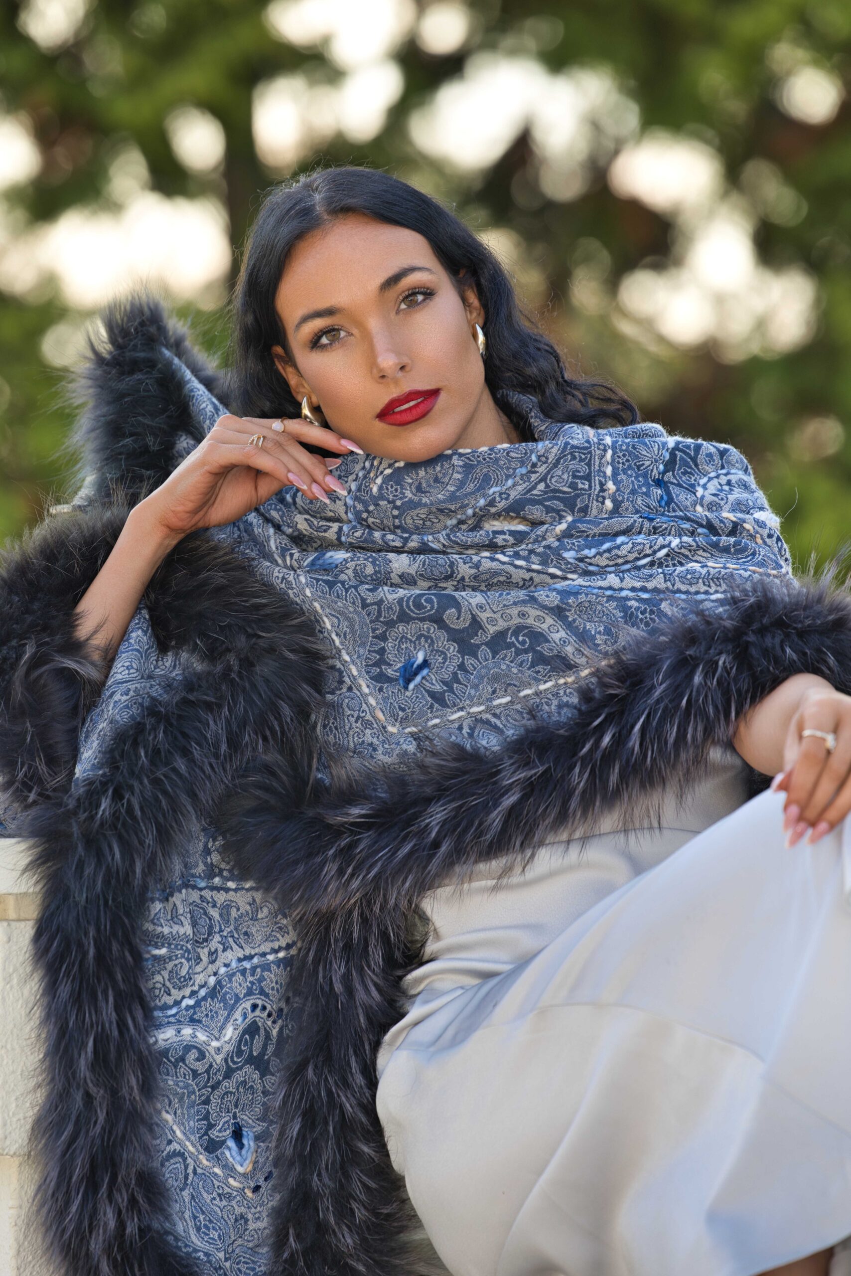 Merino Wool Fur Wrap - Image 2