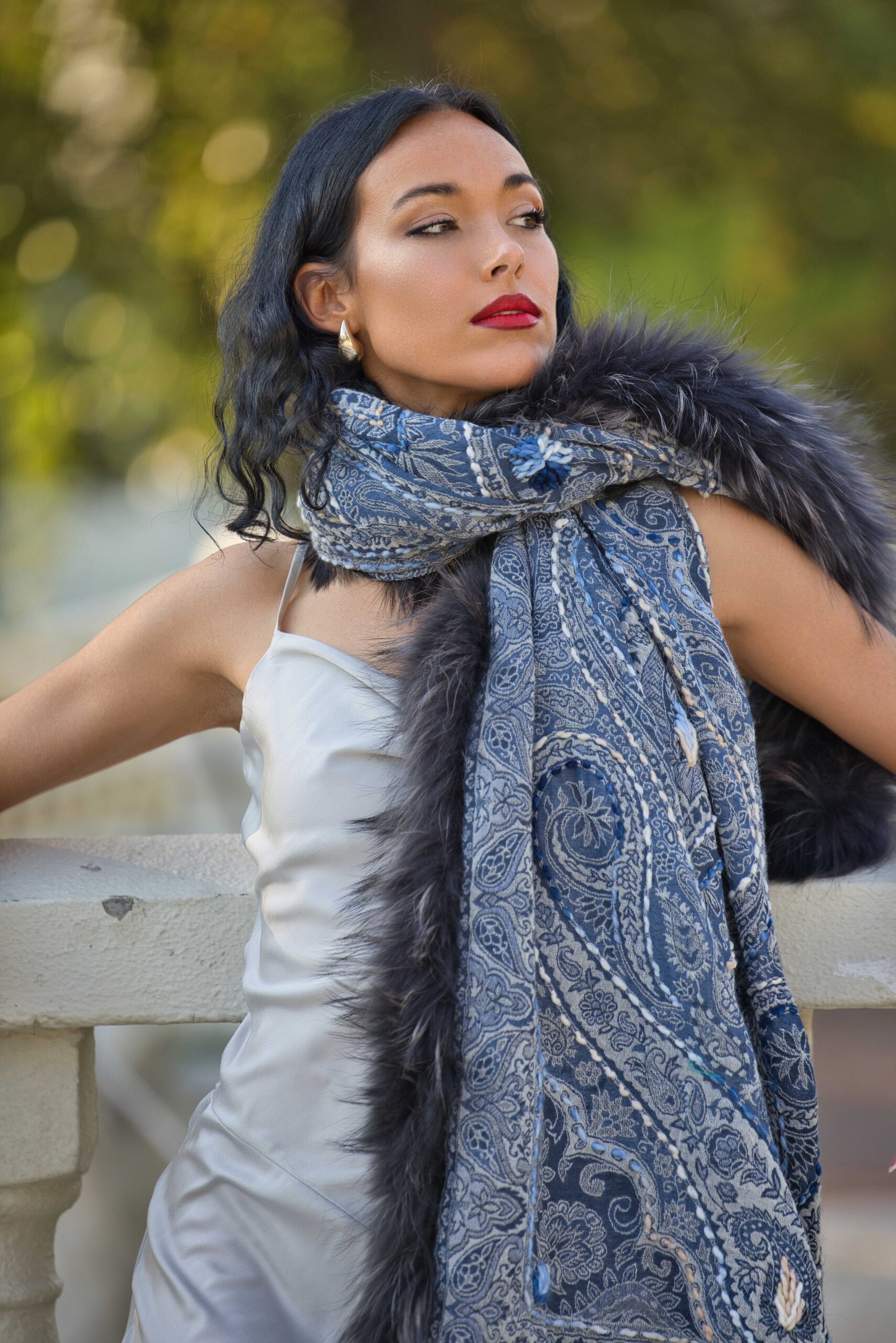 Merino Wool Fur Wrap - Image 3