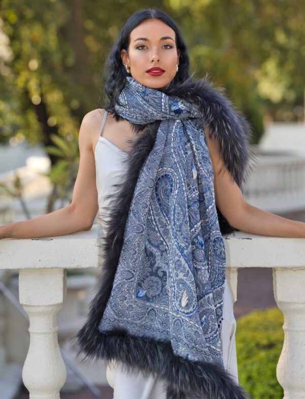 Merino Wool Fur Wrap