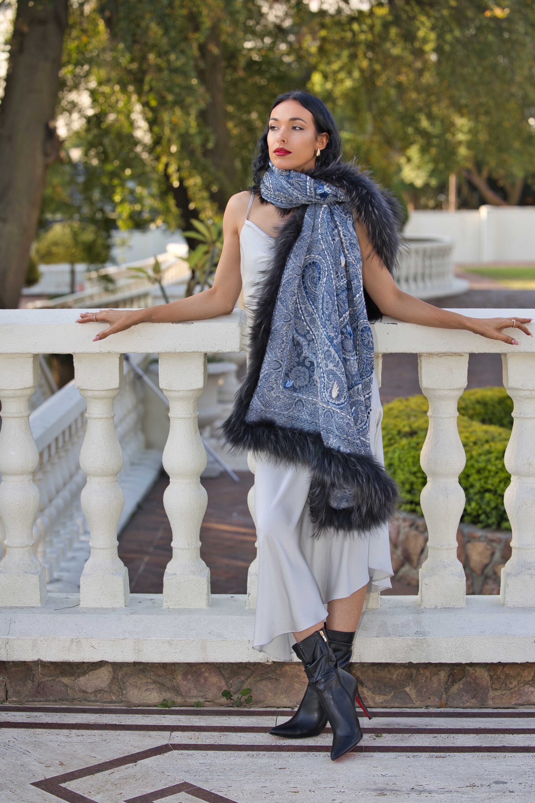 Merino Wool Fur Wrap - Image 6